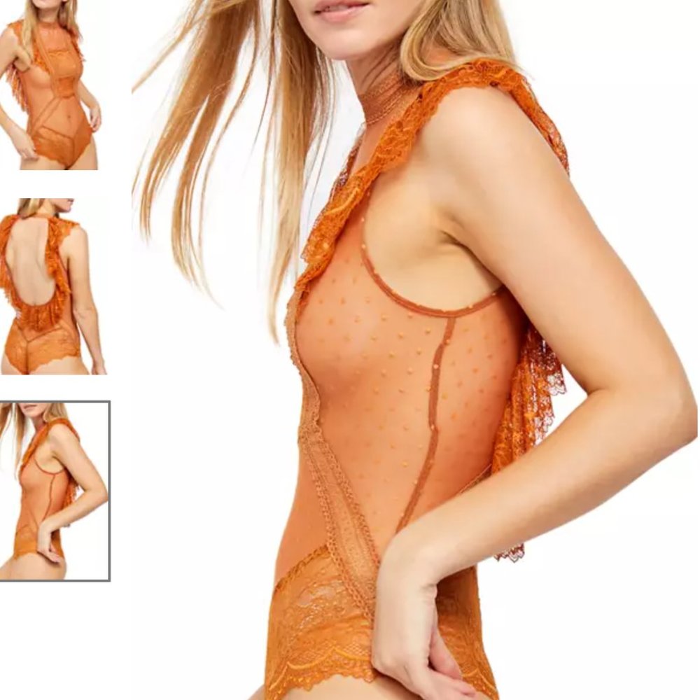 NWT Free People Winnie Lace Bodysuit XS